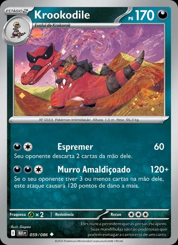Krookodile, carta 059 de Raio Preto
