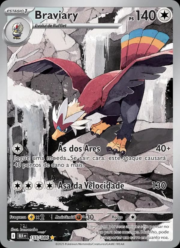 Braviary, carta 155 de Raio Preto