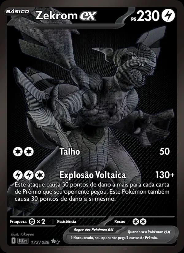 Zekrom ex, carta 172 de Raio Preto