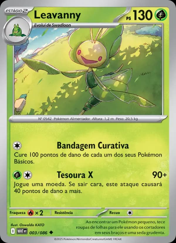 Leavanny, carta 003 de Fogo Branco