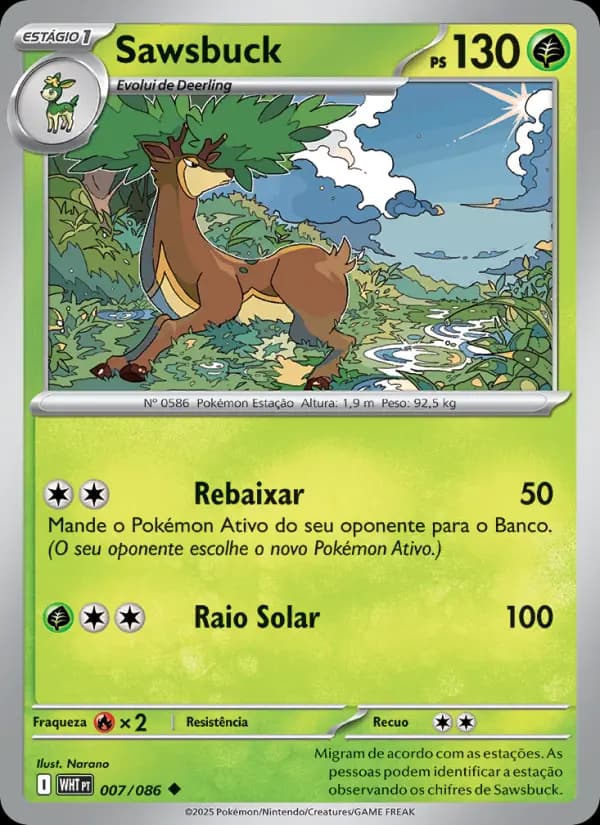 Sawsbuck, carta 007 de Fogo Branco