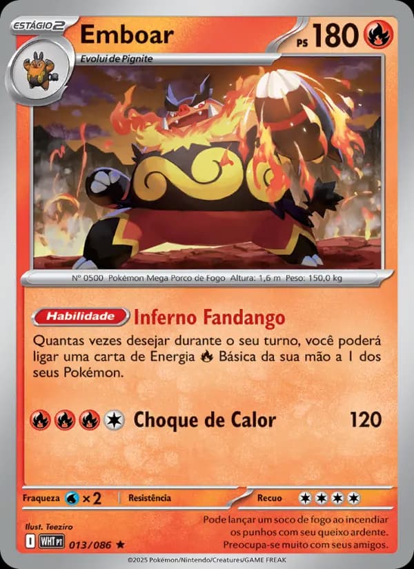 Emboar, carta 013 de Fogo Branco