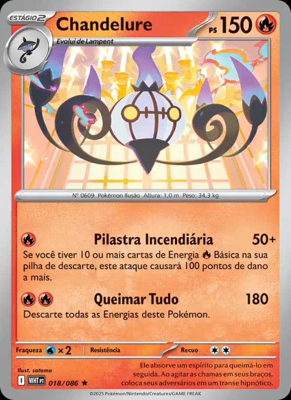 Chandelure, carta 018 de Fogo Branco