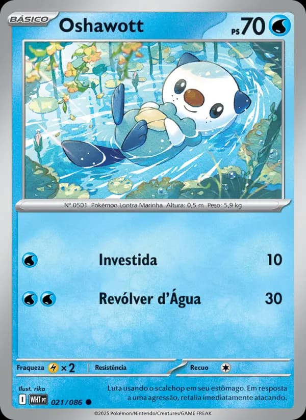 Oshawott, carta 021 de Fogo Branco
