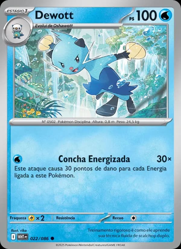 Dewott, carta 022 de Fogo Branco