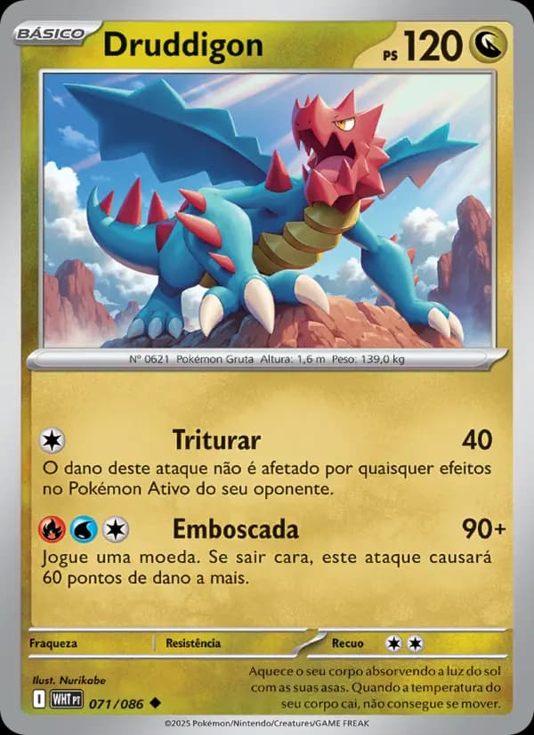 Druddigon, carta 071 de Fogo Branco