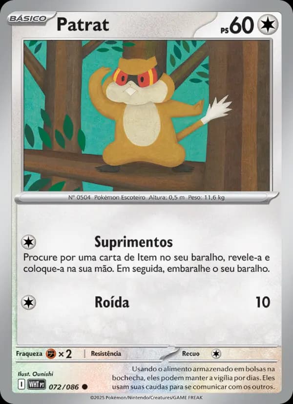 Patrat, carta 072 de Fogo Branco