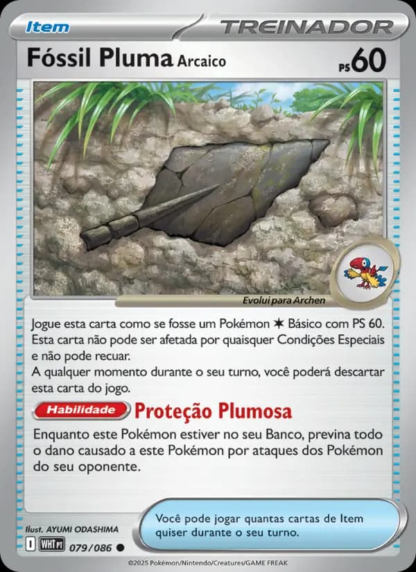 Fóssil Pluma Arcaico, carta 079 de Fogo Branco