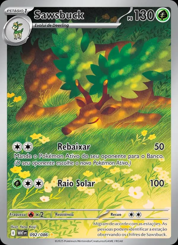 Sawsbuck, carta 092 de Fogo Branco