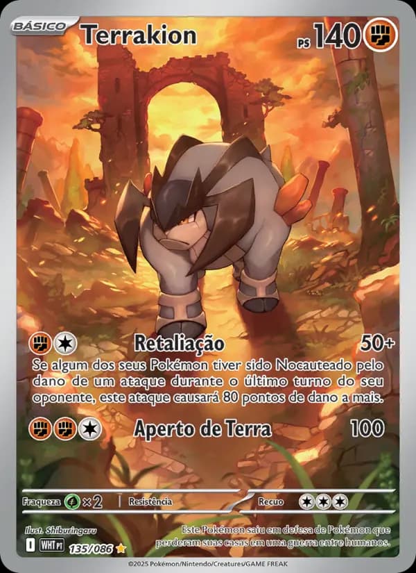 Terrakion, carta 135 de Fogo Branco