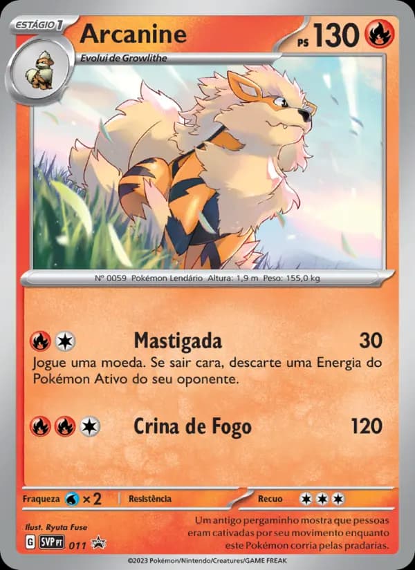 Arcanine, carta 011 de SVP Black Star Promos