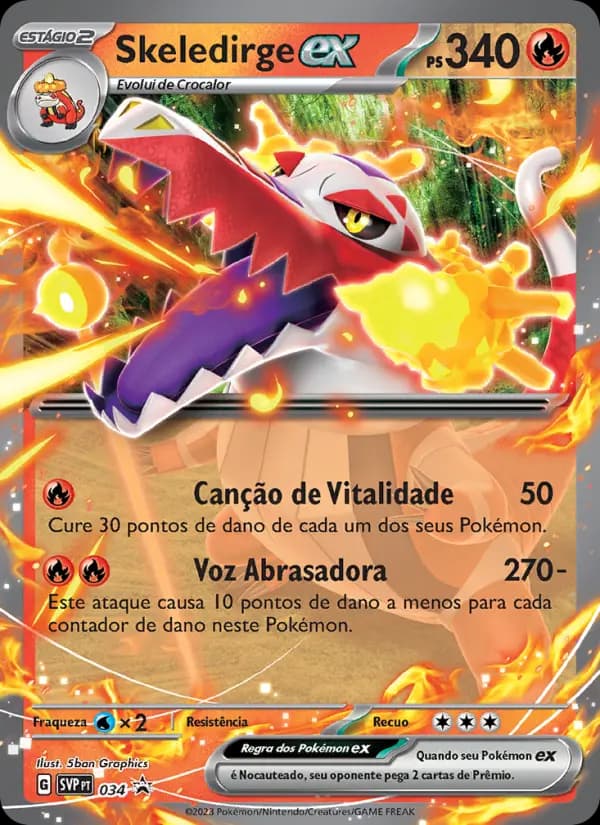 Skeledirge ex, carta 034 de SVP Black Star Promos