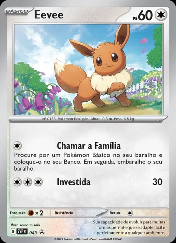 Eevee, carta 043 de SVP Black Star Promos