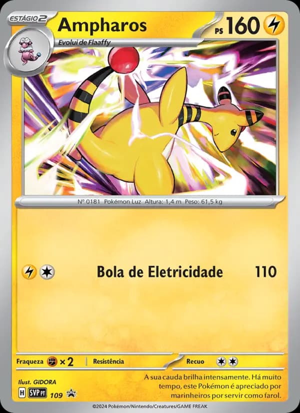 Ampharos, carta 109 de SVP Black Star Promos
