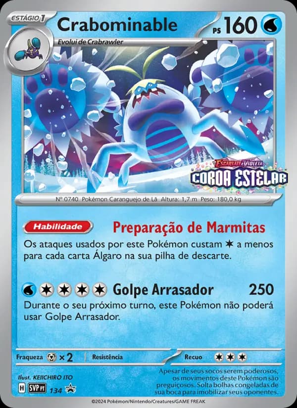 Crabominable, carta 134 de SVP Black Star Promos
