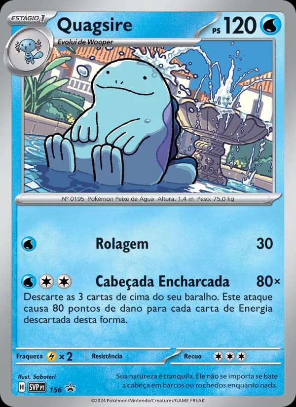 Quagsire, carta 156 de SVP Black Star Promos