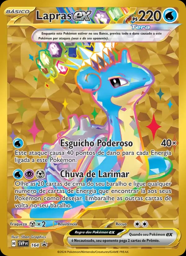 Lapras ex, carta 164 de SVP Black Star Promos
