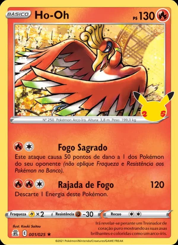 Ho-Oh, carta 1 de Celebrações