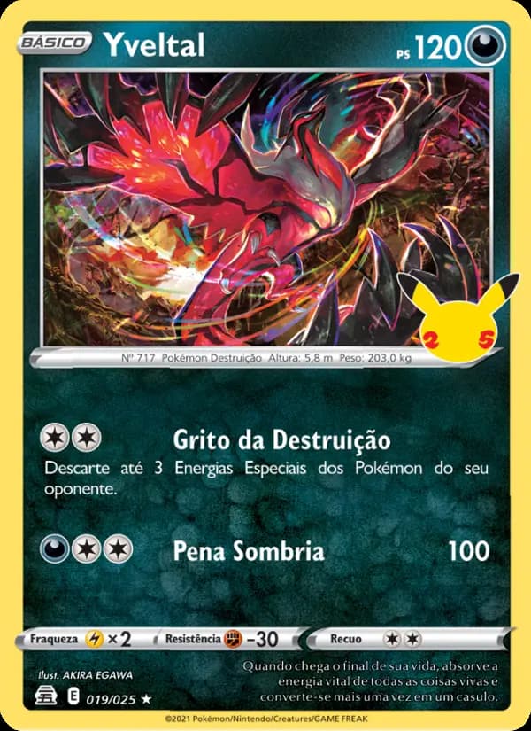 Yveltal, carta 19 de Celebrações