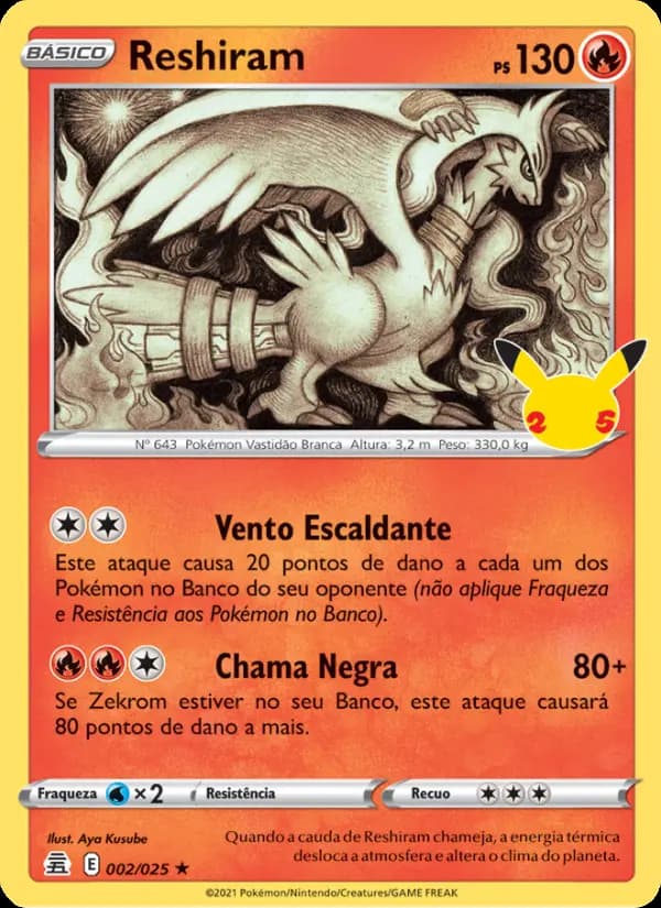 Reshiram, carta 2 de Celebrações