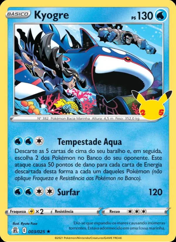 Kyogre, carta 3 de Celebrações