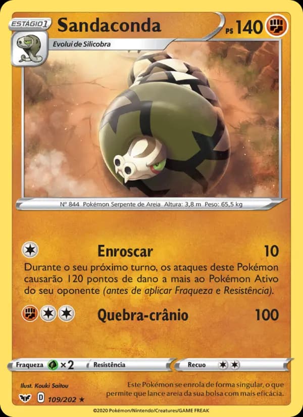 Sandaconda, carta 109 de Espada e Escudo
