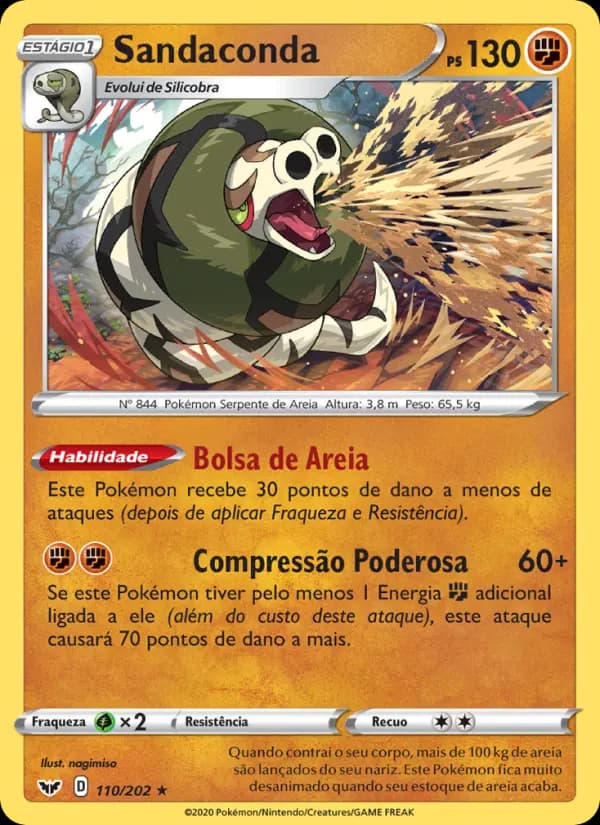 Sandaconda, carta 110 de Espada e Escudo
