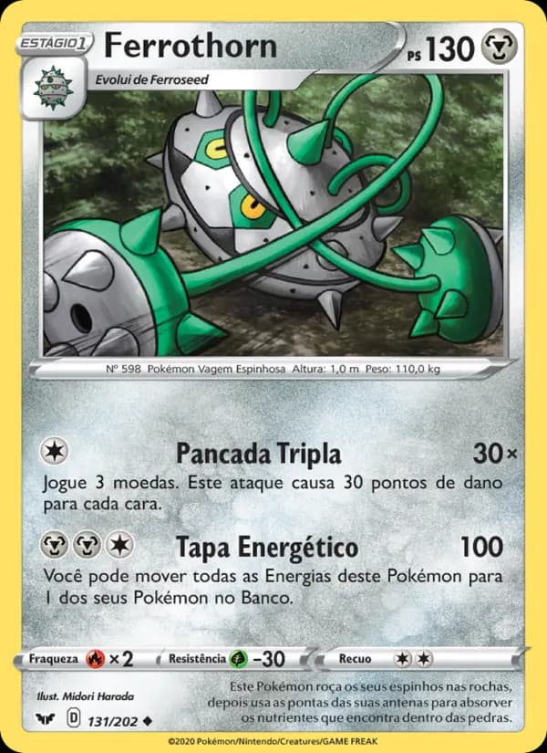 Ferrothorn, carta 131 de Espada e Escudo