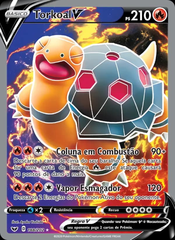 Torkoal V, carta 188 de Espada e Escudo