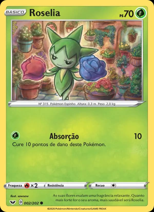 Roselia, carta 2 de Espada e Escudo