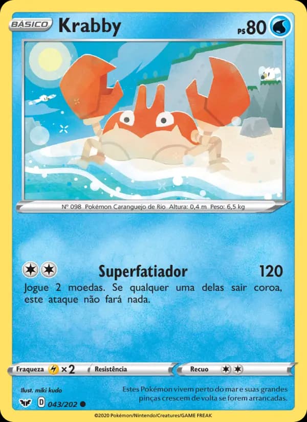 Krabby, carta 43 de Espada e Escudo