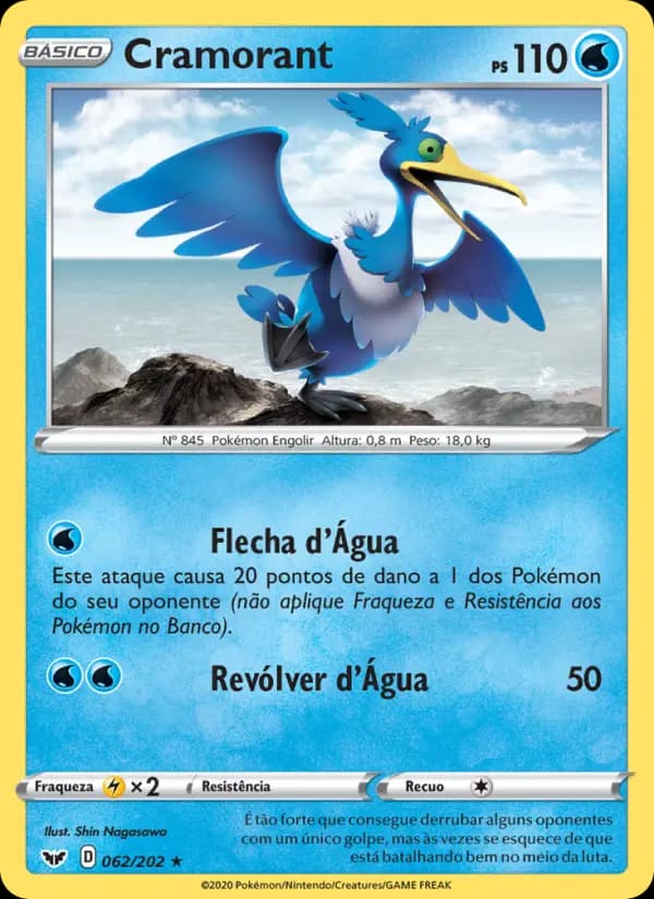 Cramorant, carta 62 de Espada e Escudo