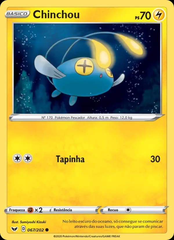 Chinchou, carta 67 de Espada e Escudo