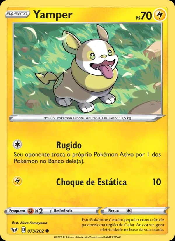 Yamper, carta 73 de Espada e Escudo