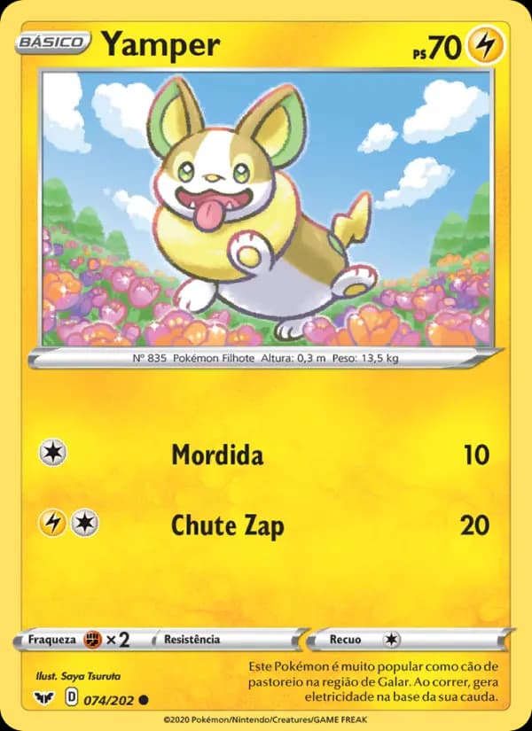 Yamper, carta 74 de Espada e Escudo