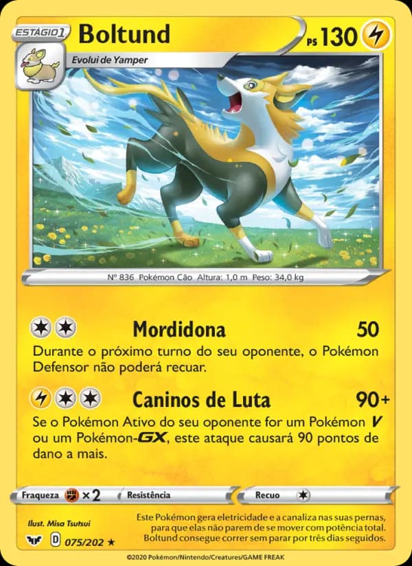 Boltund, carta 75 de Espada e Escudo