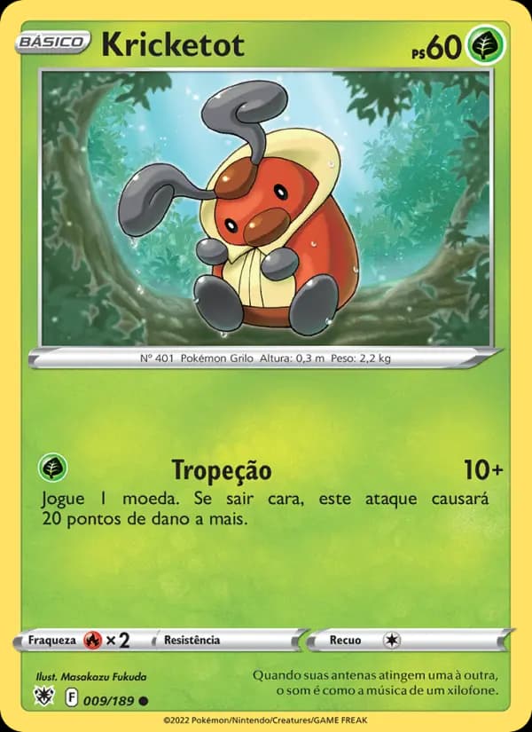 Kricketot, carta 009 de Estrelas Radiantes