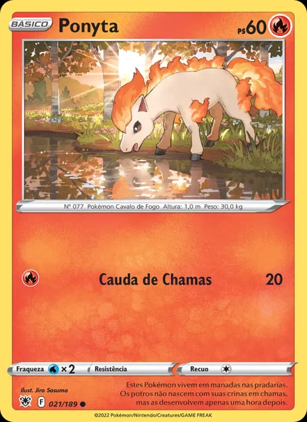 Ponyta, carta 021 de Estrelas Radiantes