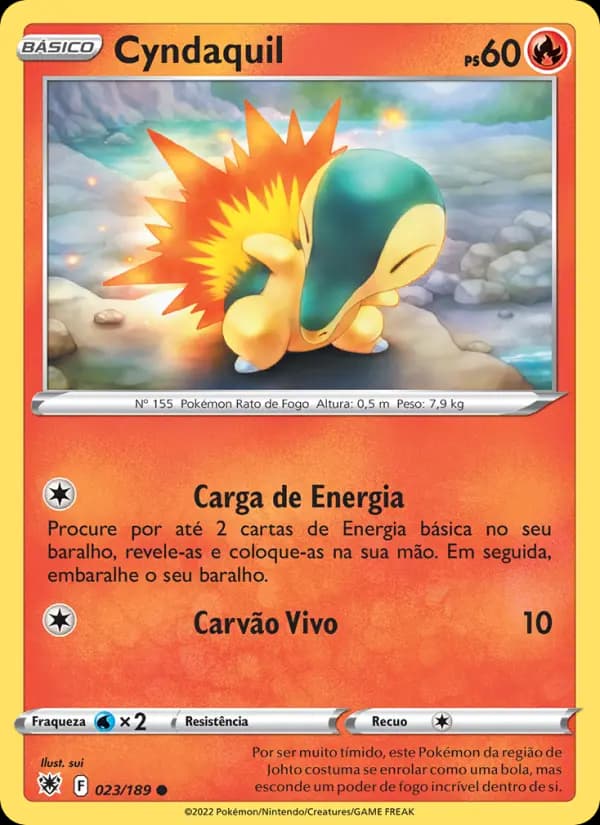 Cyndaquil, carta 023 de Estrelas Radiantes