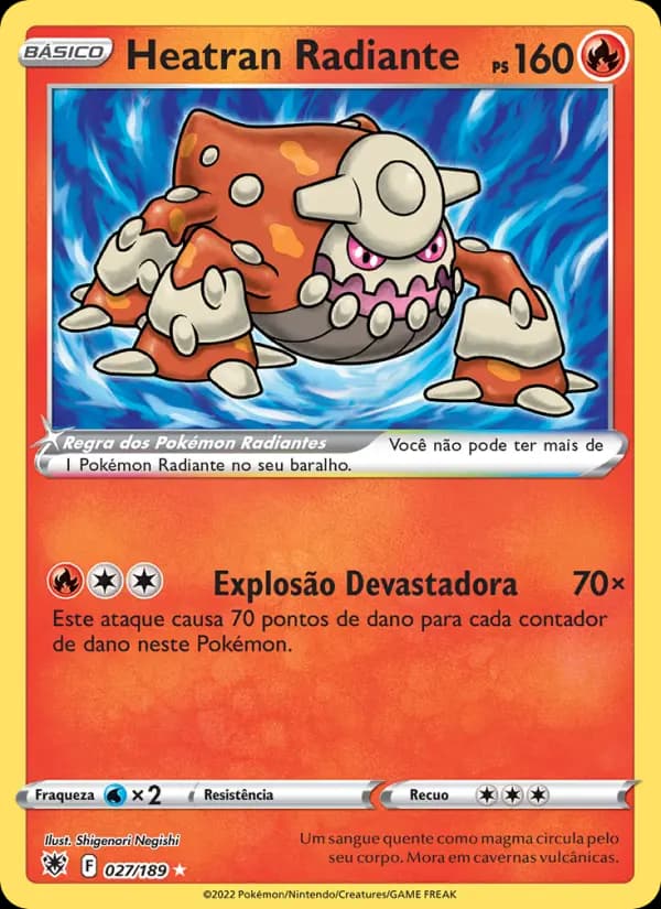 Heatran Radiante, carta 027 de Estrelas Radiantes