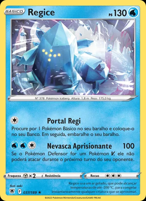 Regice, carta 037 de Estrelas Radiantes