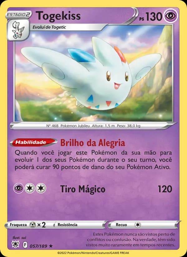 Togekiss, carta 057 de Estrelas Radiantes