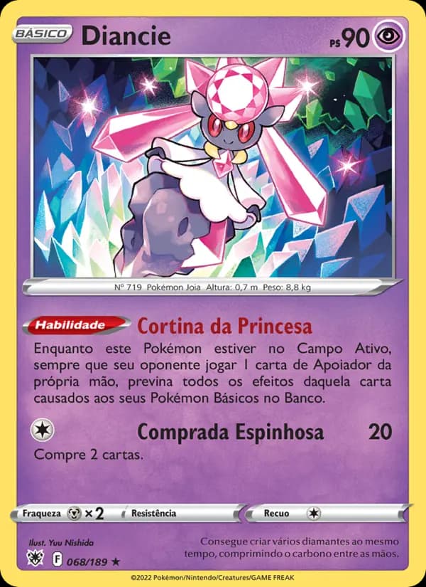 Diancie, carta 068 de Estrelas Radiantes