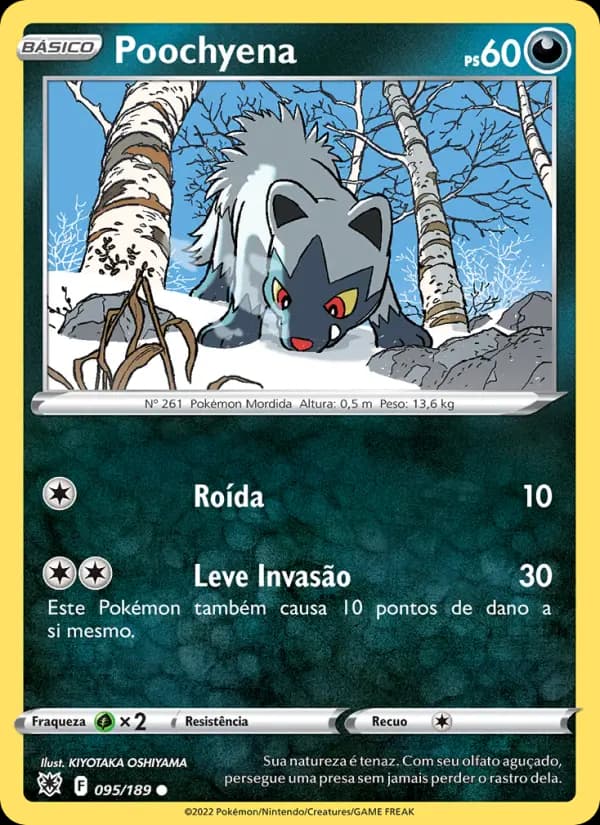 Poochyena, carta 095 de Estrelas Radiantes
