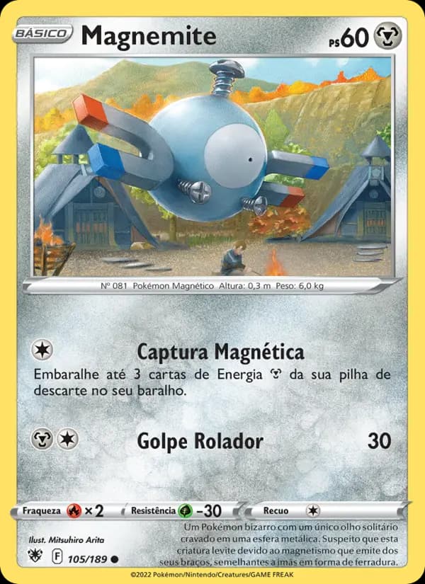 Magnemite, carta 105 de Estrelas Radiantes