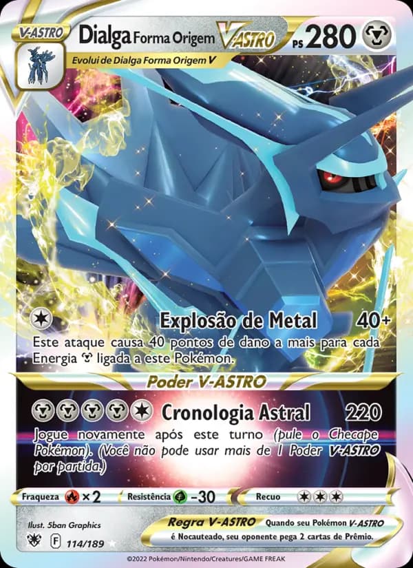 Dialga Forma Origem V-ASTRO, carta 114 de Estrelas Radiantes