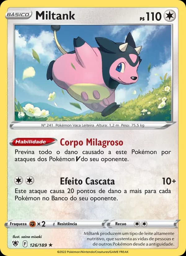 Miltank, carta 126 de Estrelas Radiantes