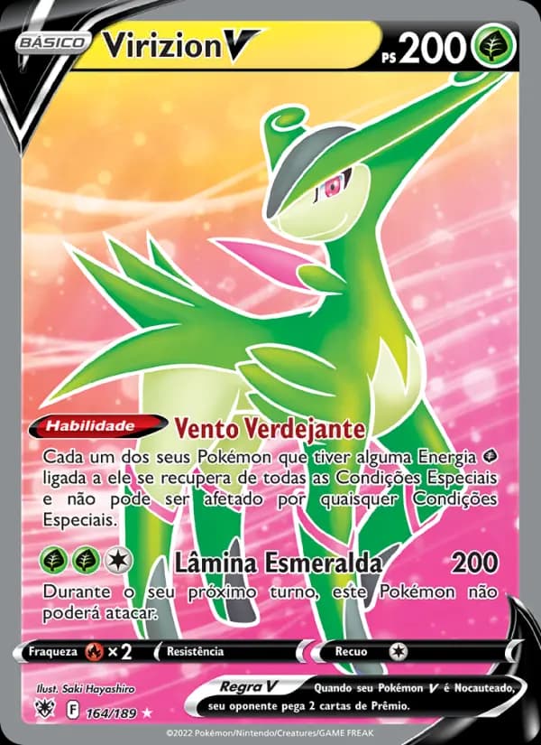 Virizion V, carta 164 de Estrelas Radiantes