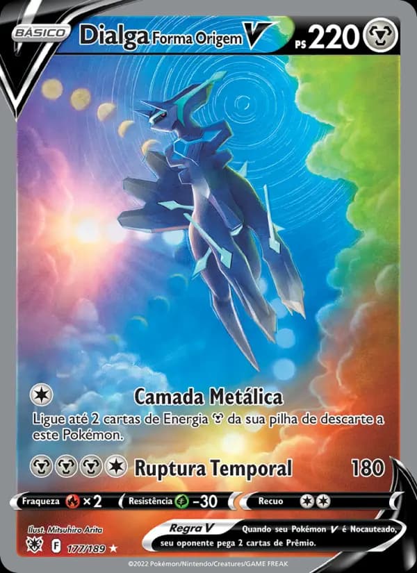 Dialga Forma Origem V, carta 177 de Estrelas Radiantes