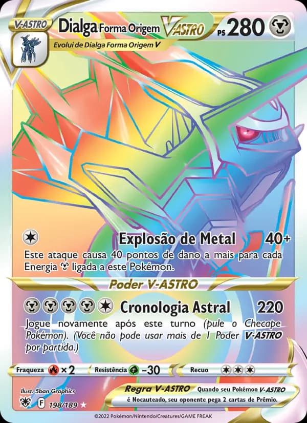 Dialga Forma Origem V-ASTRO, carta 198 de Estrelas Radiantes